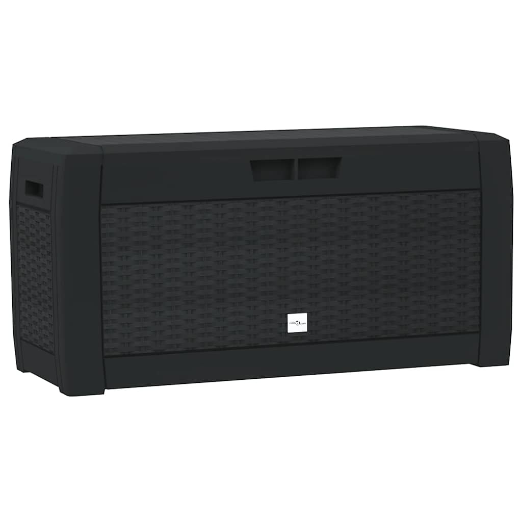 Puutarhan varastoarkku antrasiitti 119x48x60 cm polypropeeni