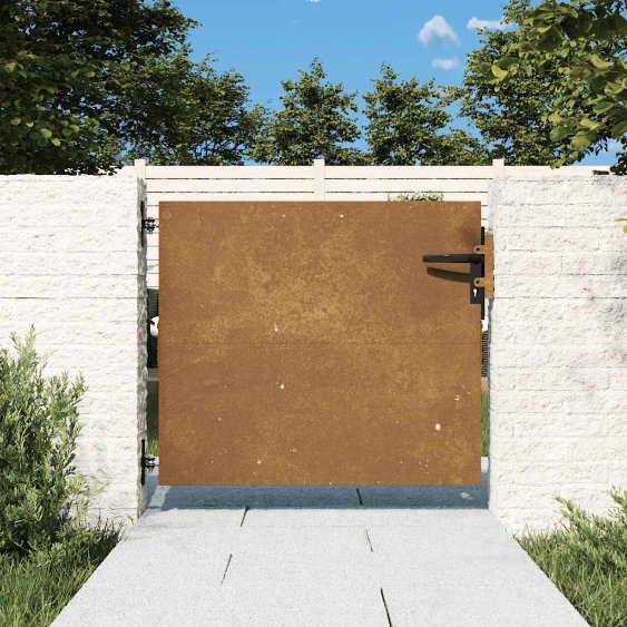 Puutarhaportti 85x100 cm corten teräs