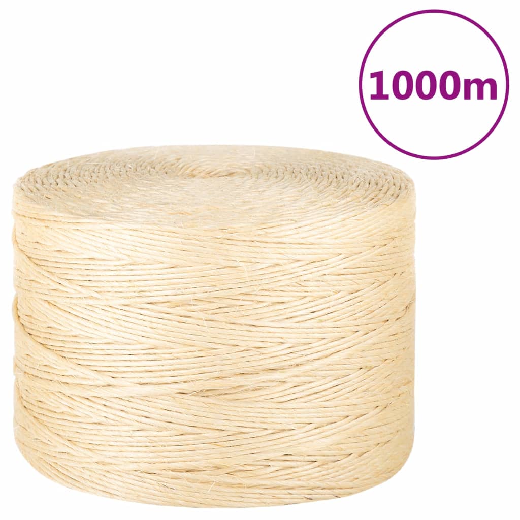 Köysi 100% Sisal 3 mm 1000 m