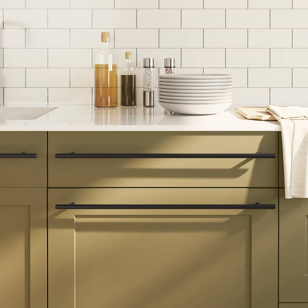 Kaapin kahvat 5 kpl musta 480 mm ruostumaton teräs