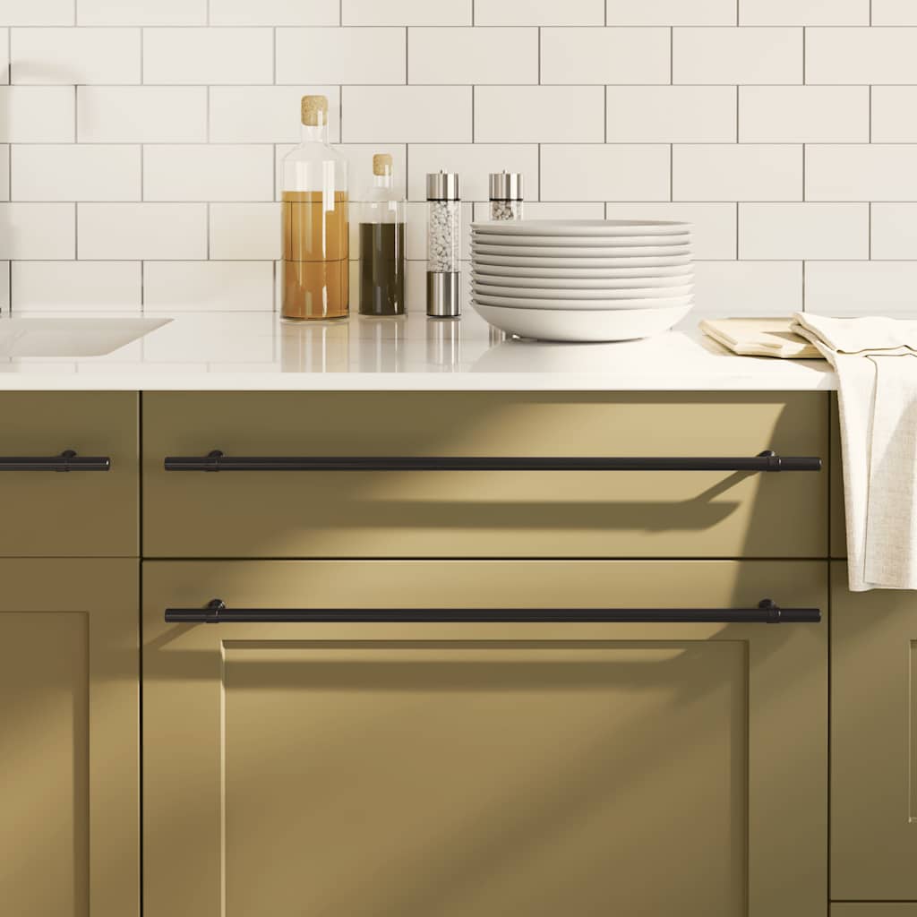 Kaapin kahvat 5 kpl musta 480 mm ruostumaton teräs