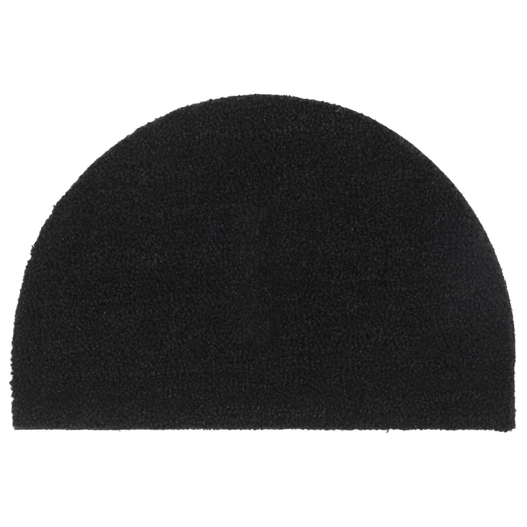 Ovimatto musta puolipyöreä 40x60 cm tuftattu kookos