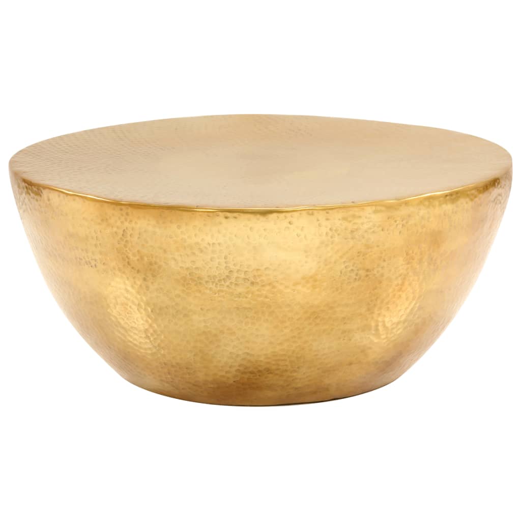 Sohvapöytä vasaroitu alumiini 70x30 cm messinki