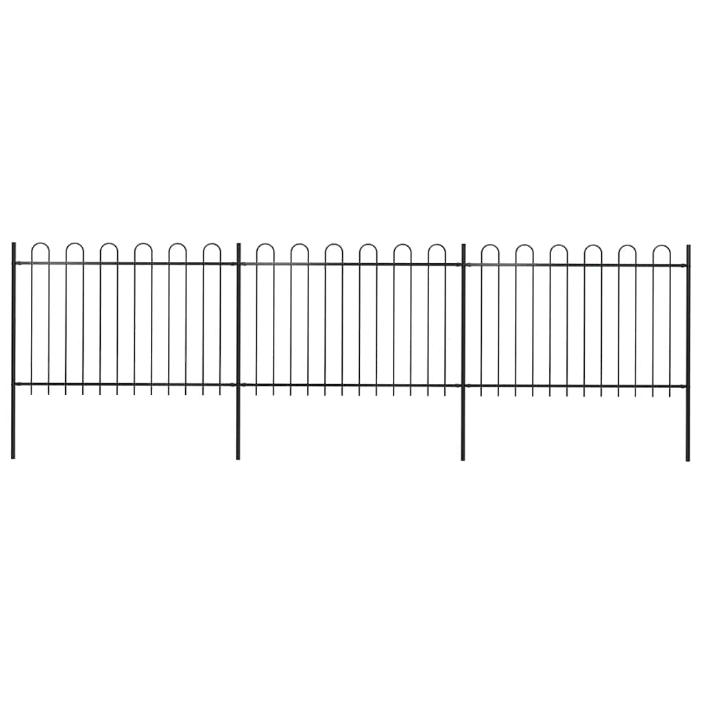 Puutarha-aita kaarikärjillä 5,1x1,2 m teräs musta