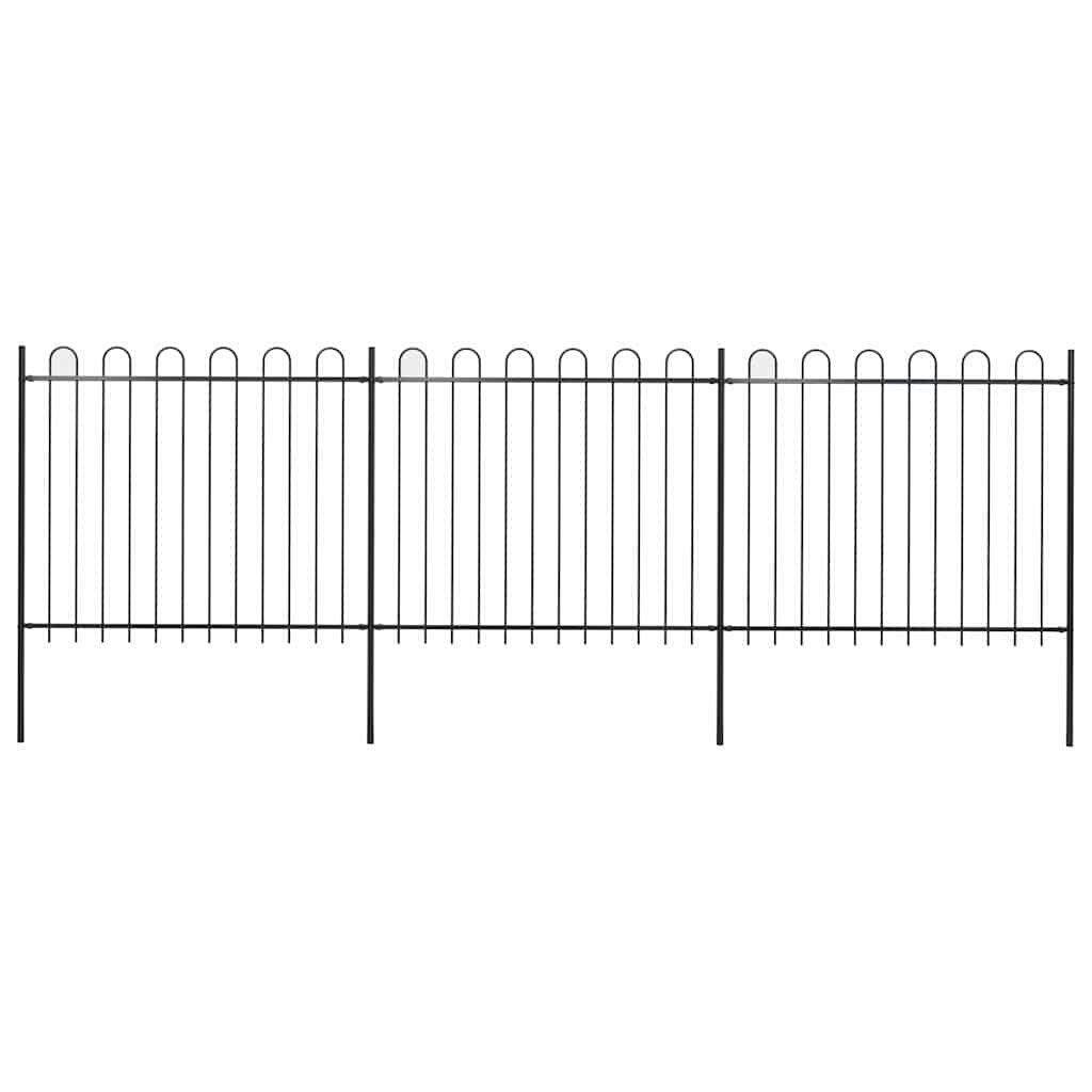 Puutarha-aita kaarikärjillä 5,1x1,5 m teräs musta