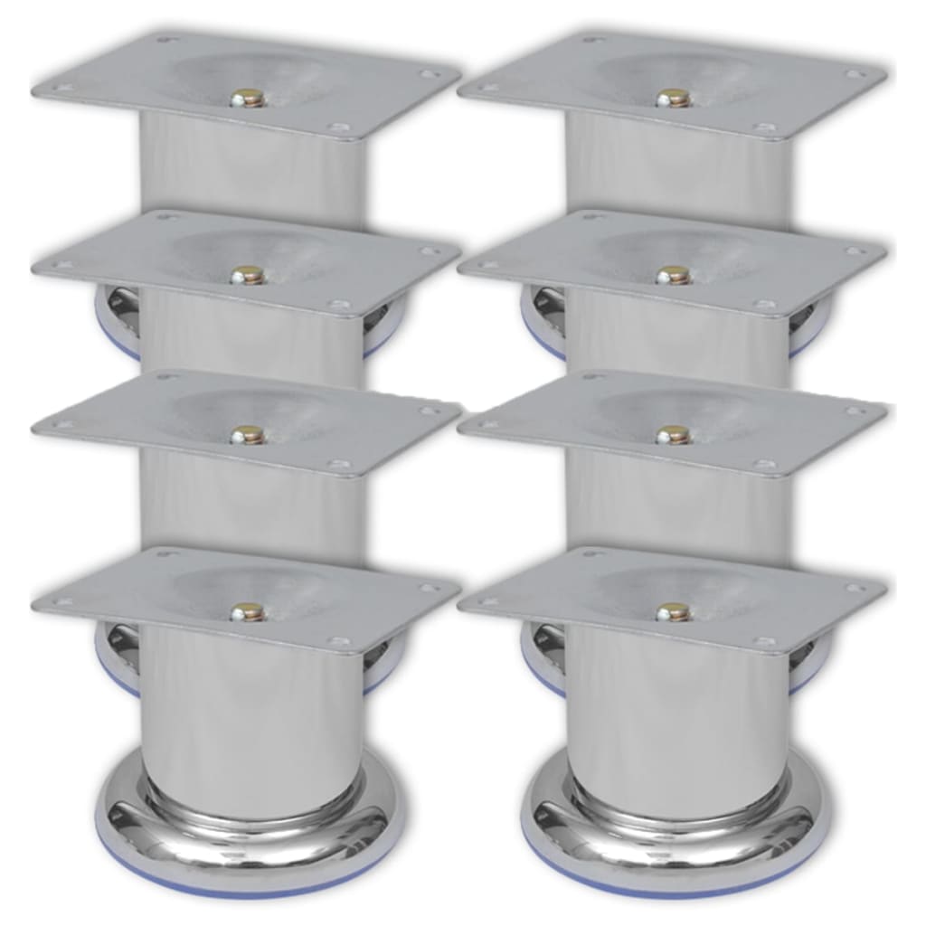 Pyöreät sohvanjalat 8 kpl kromi 60 mm