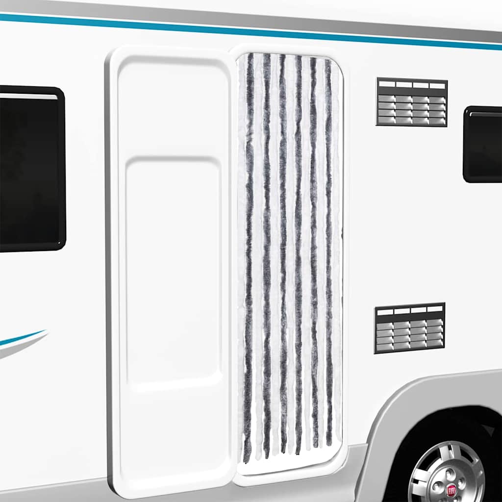 Hyönteisverho harmaa ja valkoinen 56x185 cm Chenille