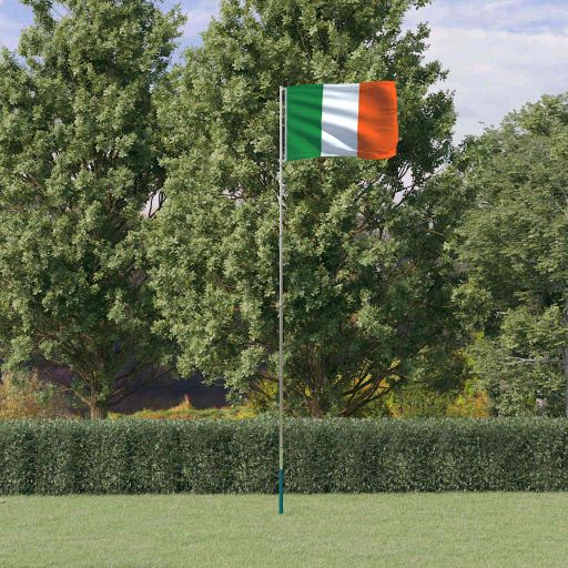 Irlannin lippu ja lipputanko 5,55 m alumiini
