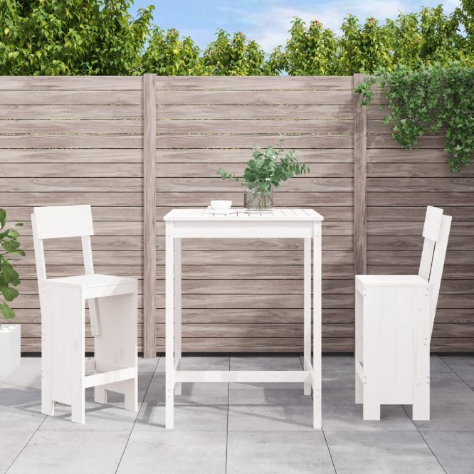 5-osainen Ulkobaarisarja valkoinen täysi mänty