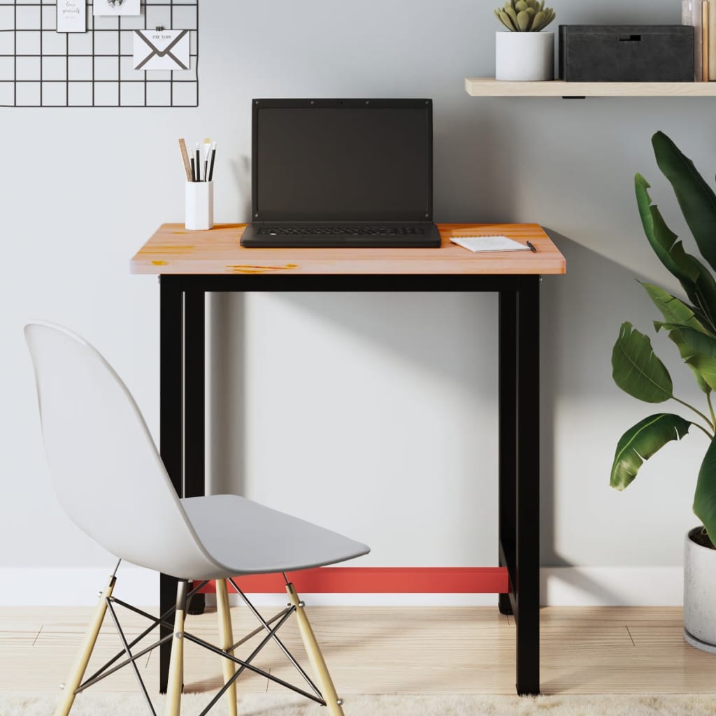 Työpenkki 80x55x81,5 cm täysi pyökki ja metalli