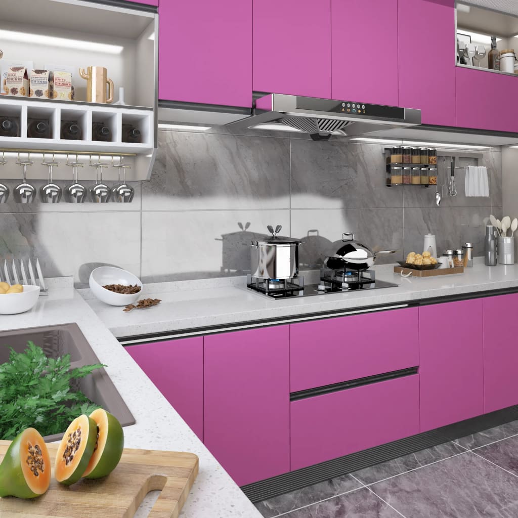 Itseliimautuva huonekalukalvo korkeak. violetti 500x90 cm PVC