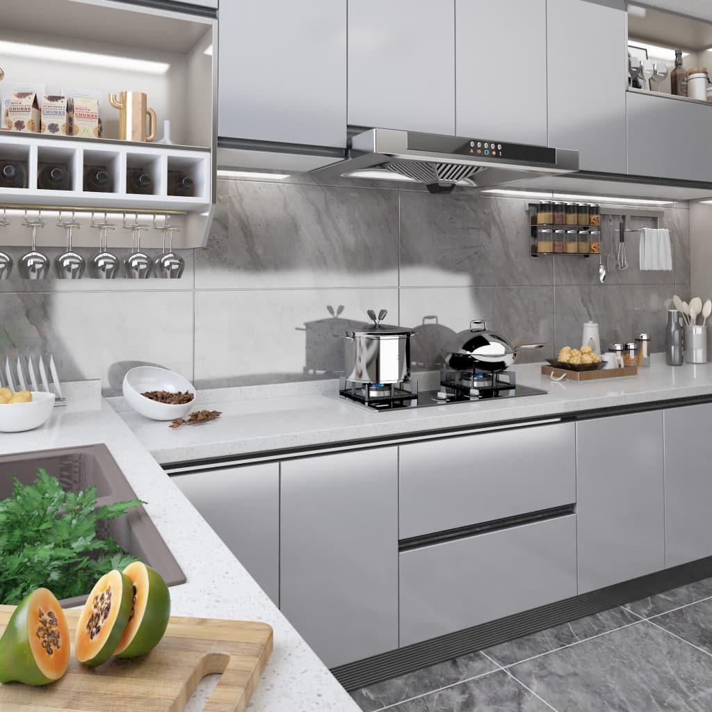 Itseliimautuva huonekalukalvo korkeakiilto hopea 500x90 cm PVC