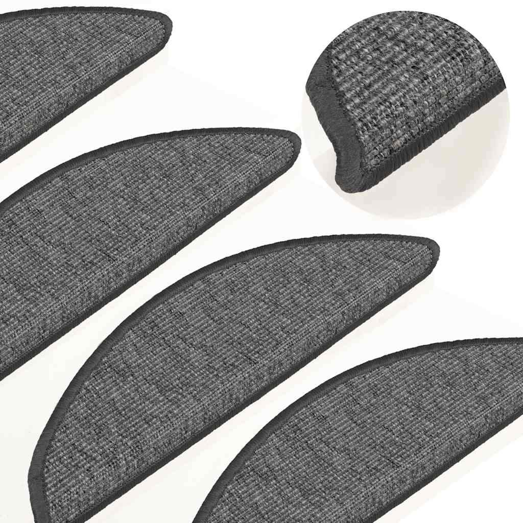 Itsekiinnittyvät porrasmatot 15 kpl 56x17x3 cm beige ja harmaa