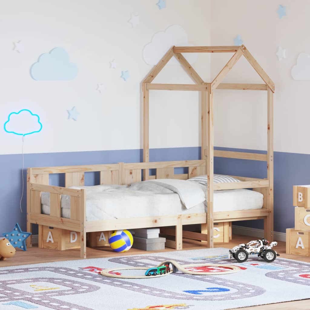 Sohvasänky katoksella 80x200 cm täysi mänty