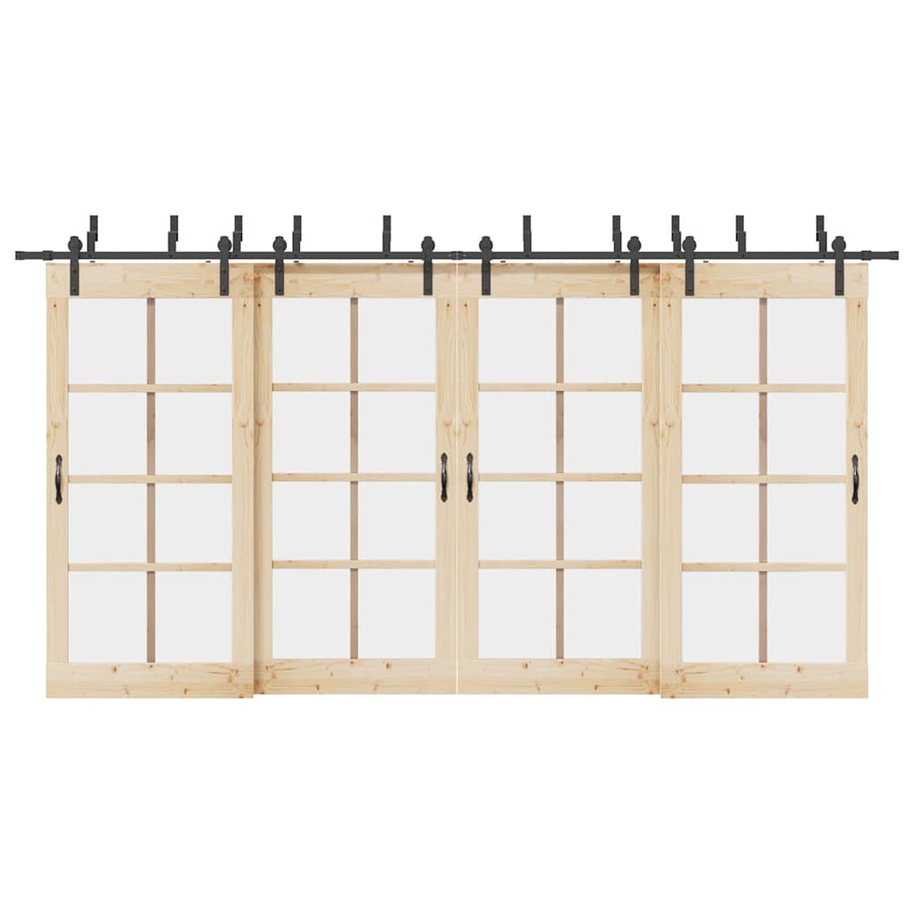 Liukuovi Hardware Kit 427 cm Teräs Musta