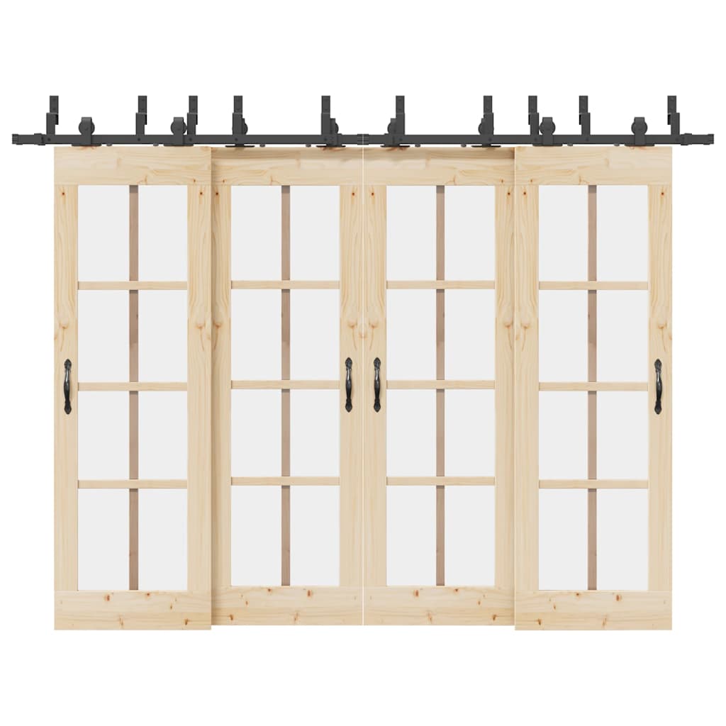 Liukuoven asennussarja teräs 305 cm musta