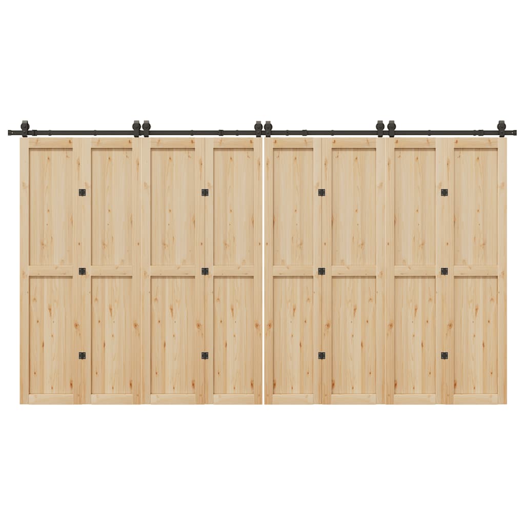 Liukuovi Hardware Kit 400 cm Teräs Musta