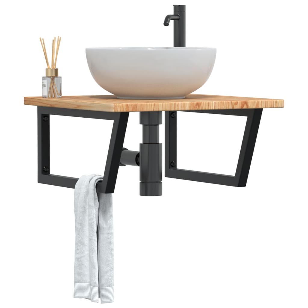 Pesuallashylly seinälle teräs ja täysi tammi