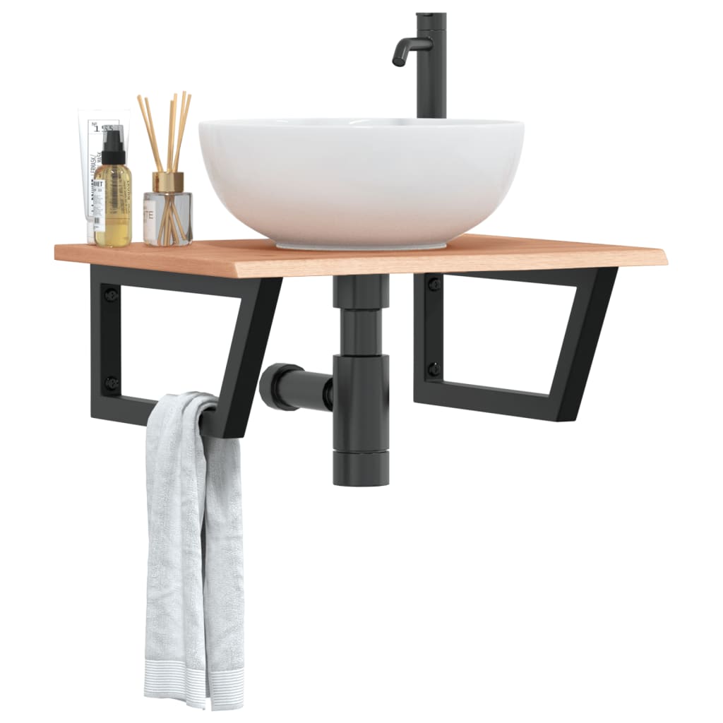 Pesuallashylly seinälle teräs ja täysi tammi