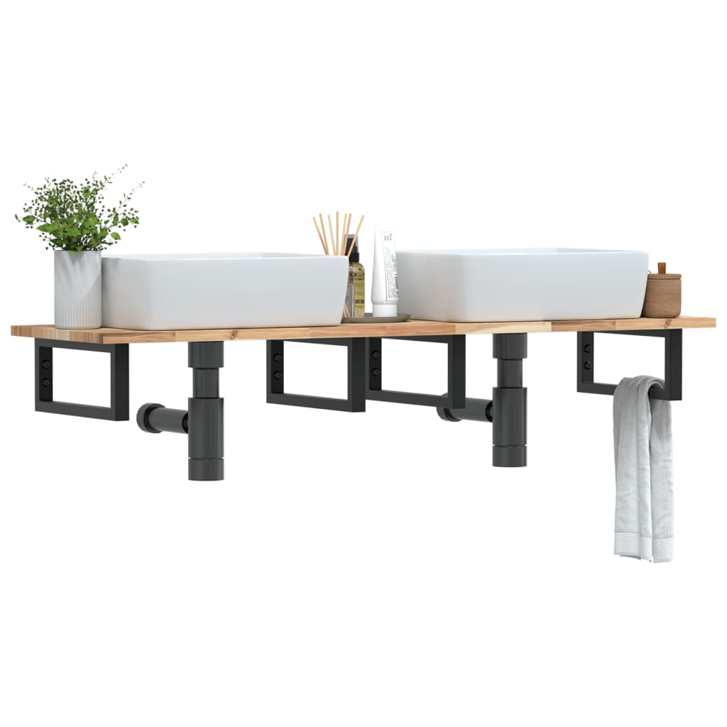 Pesuallashylly seinälle teräs ja täysi akasiapuu