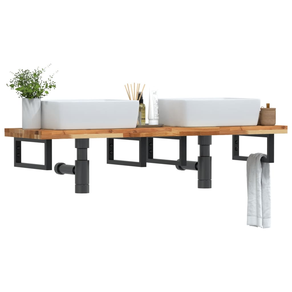 Pesuallashylly seinälle teräs ja täysi akasiapuu