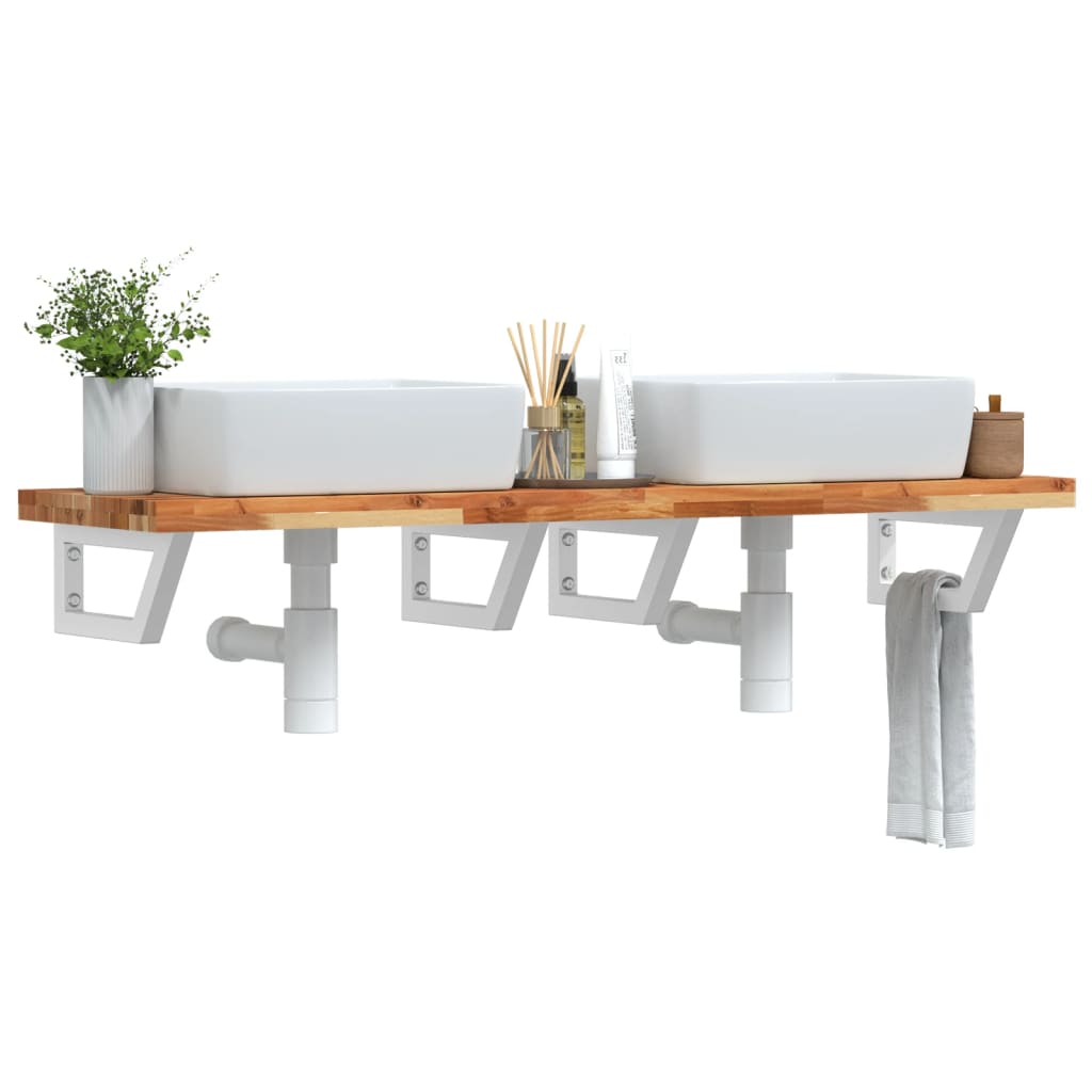 Pesuallashylly seinälle teräs ja täysi akasiapuu