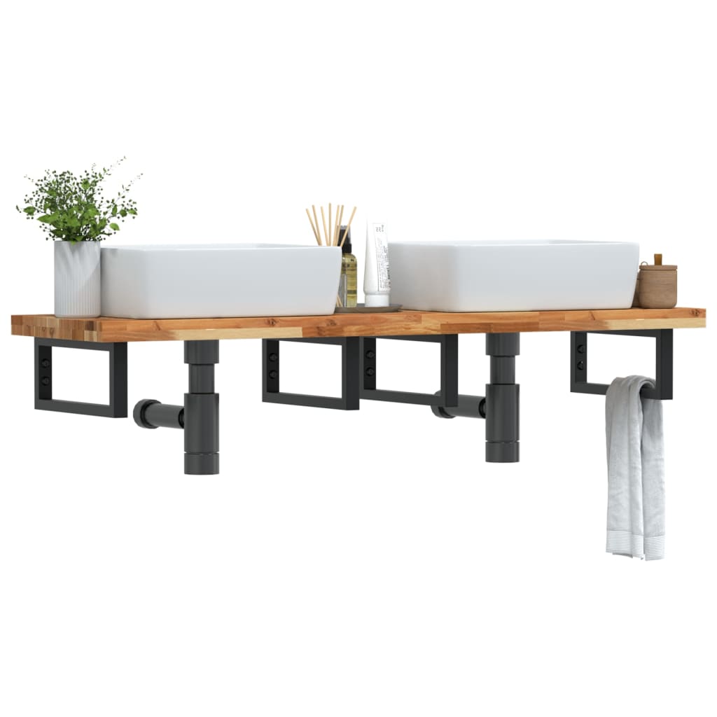 Pesuallashylly seinälle teräs ja täysi akasiapuu