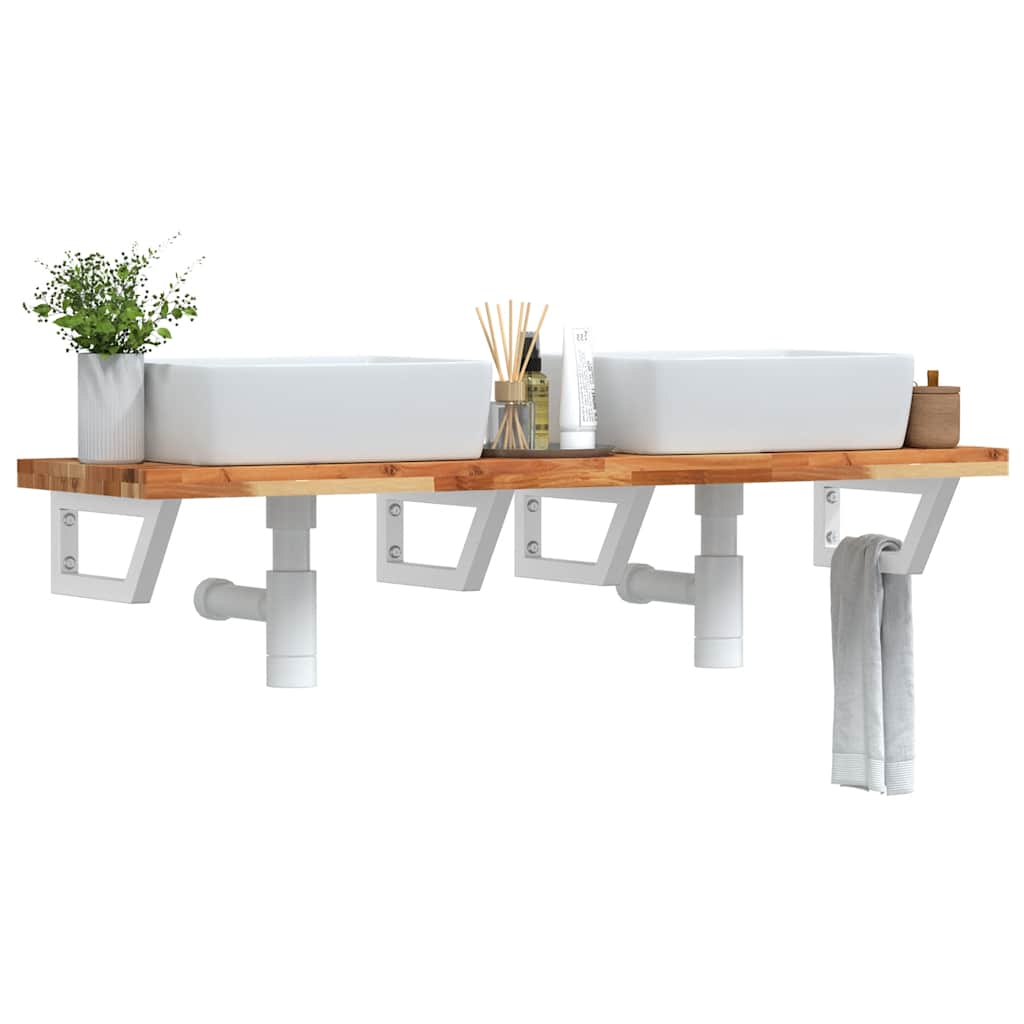 Pesuallashylly seinälle teräs ja täysi akasiapuu