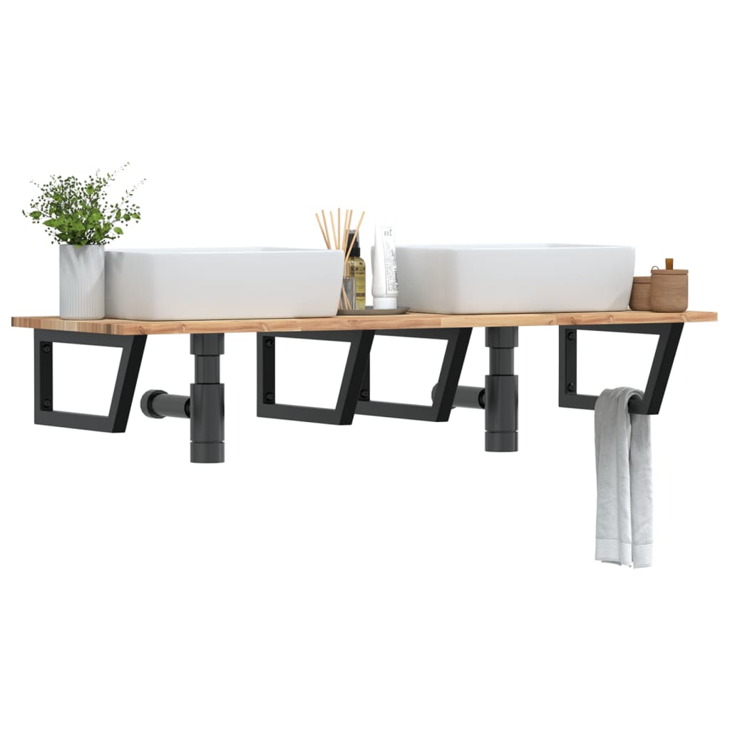 Pesuallashylly seinälle teräs ja täysi akasiapuu