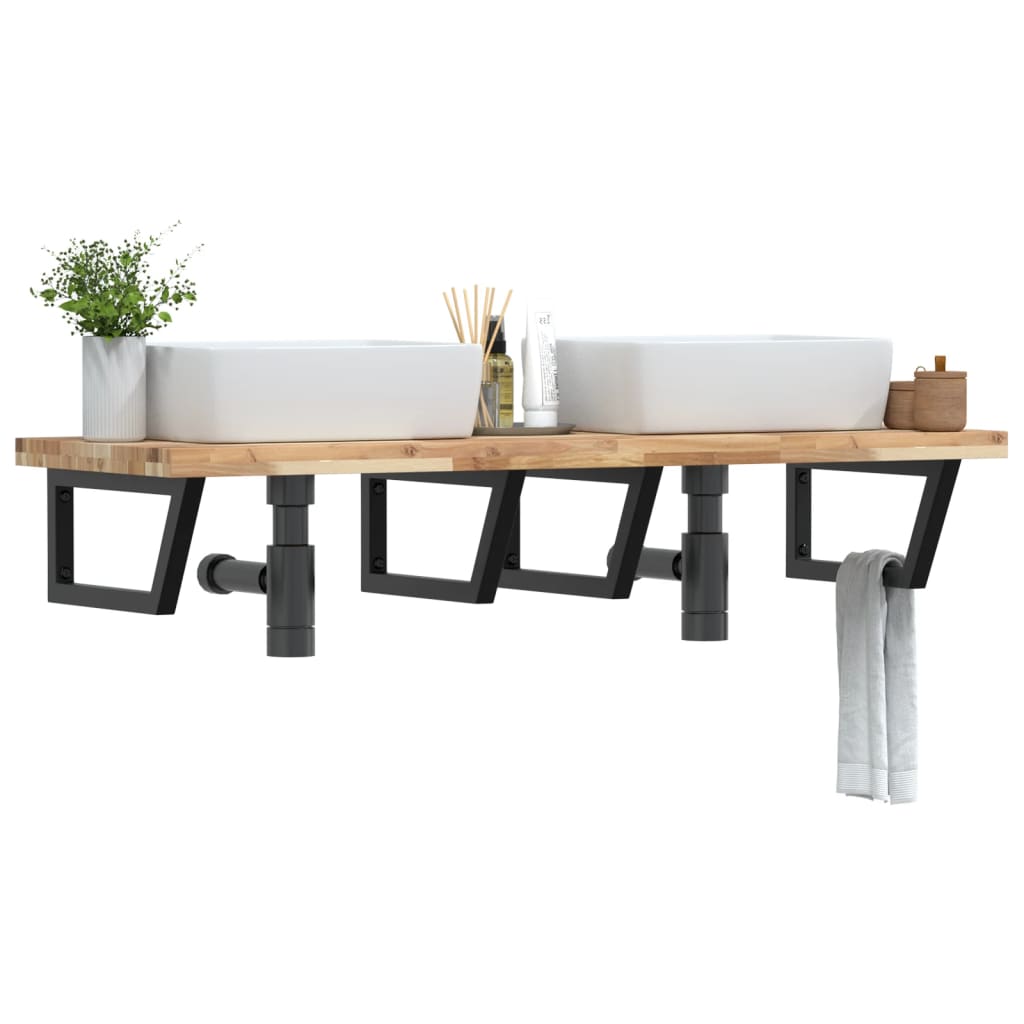 Pesuallashylly seinälle teräs ja täysi akasiapuu