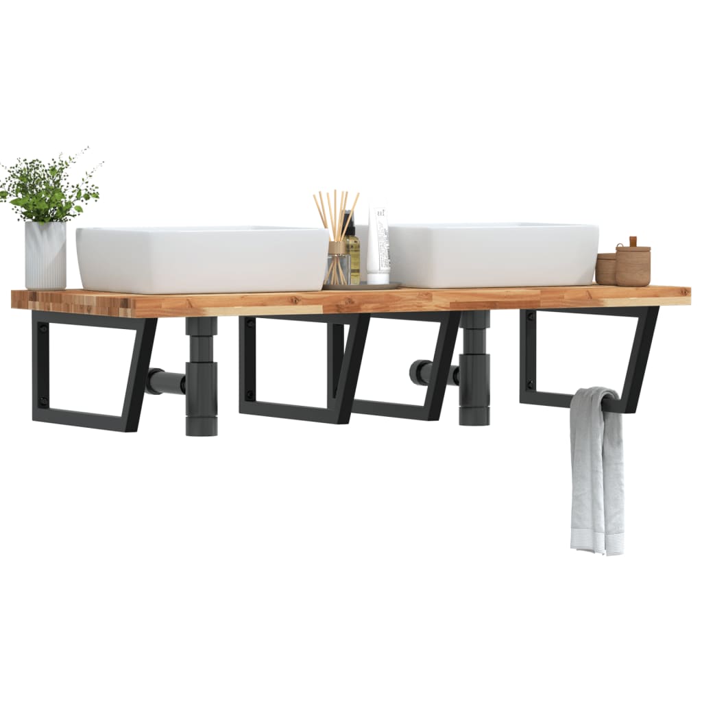 Pesuallashylly seinälle teräs ja täysi akasiapuu