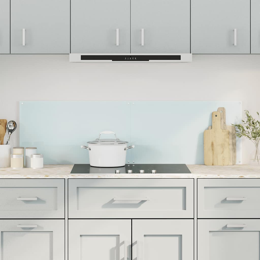 Keittiön roiskesuojat 2 kpl valkoinen 70x50 cm karkaistu lasi