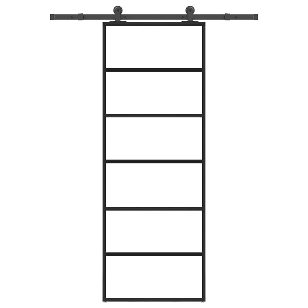 Liukuovi asennustarvikkeilla 76x205 cm ESG lasi ja alumiini