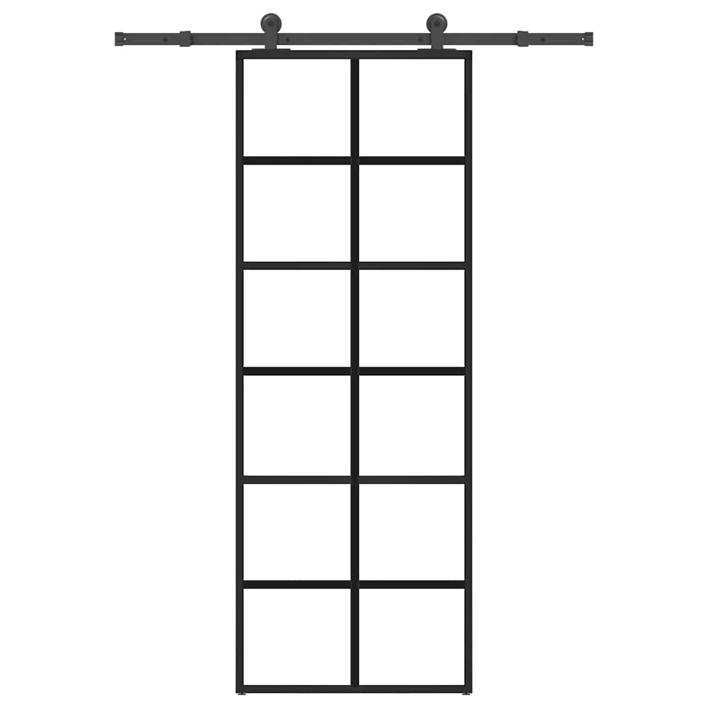 Liukuovi asennustarvikkeilla 76x205 cm ESG lasi ja alumiini