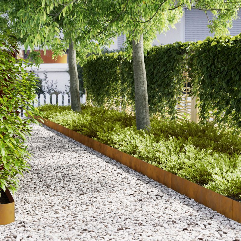 vidaXL Nurmireunat 50 kpl 100x0,5x20 cm Säänkestävä Teräs