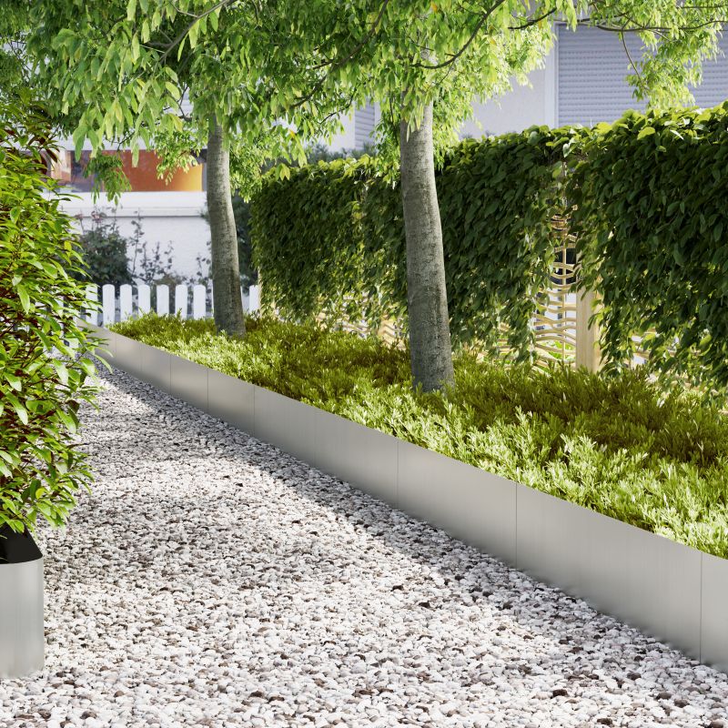 vidaXL Nurmikehykset 50 kpl 100x0,5x30 cm Galvanoitua terästä