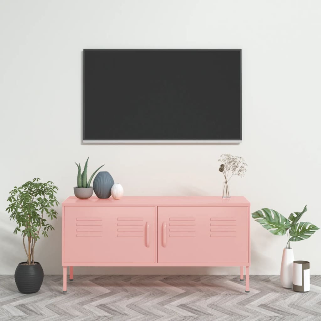 TV-taso pinkki 105x35x50 cm teräs