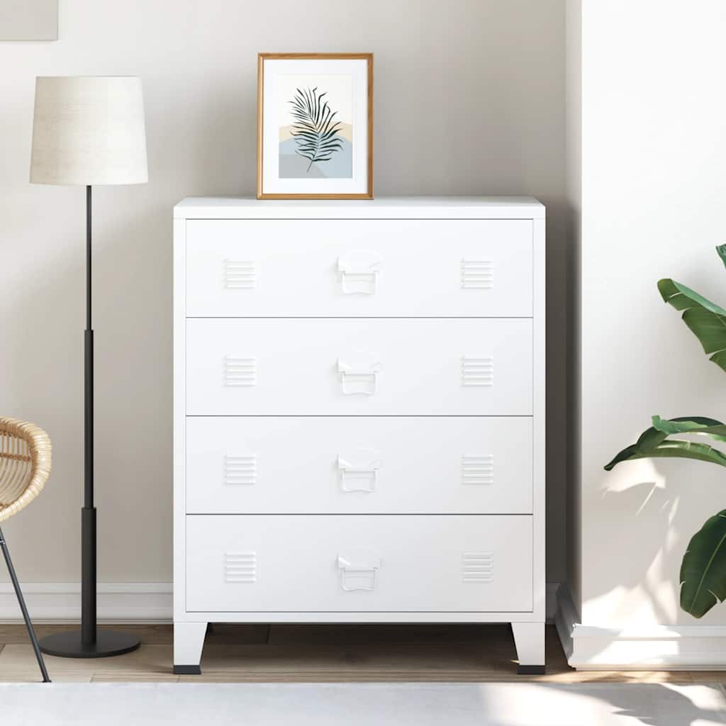 Teollisuuslipasto valkoinen 78x40x93 cm metalli