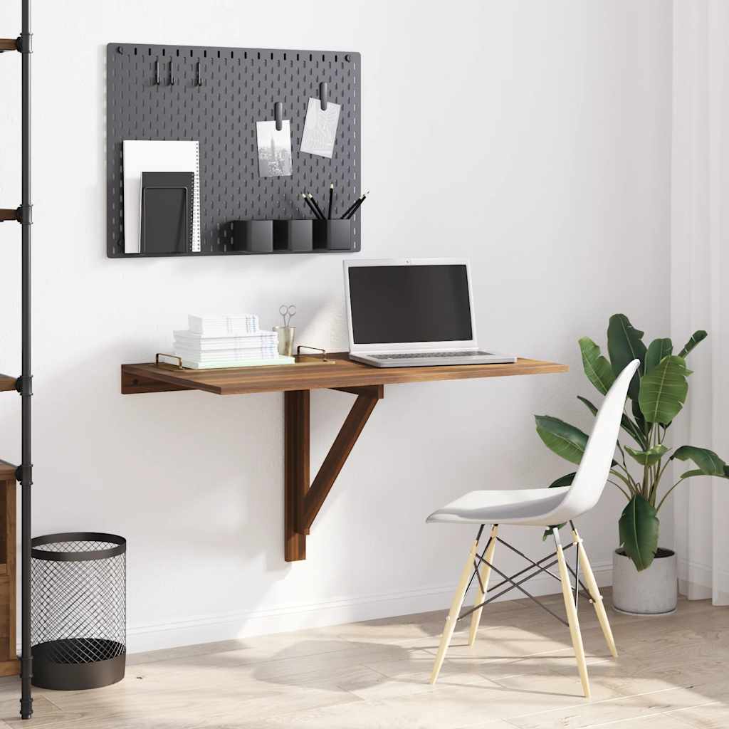 Klaffipöytä seinälle ruskea tammi 100x60x56 cm tekninen puu