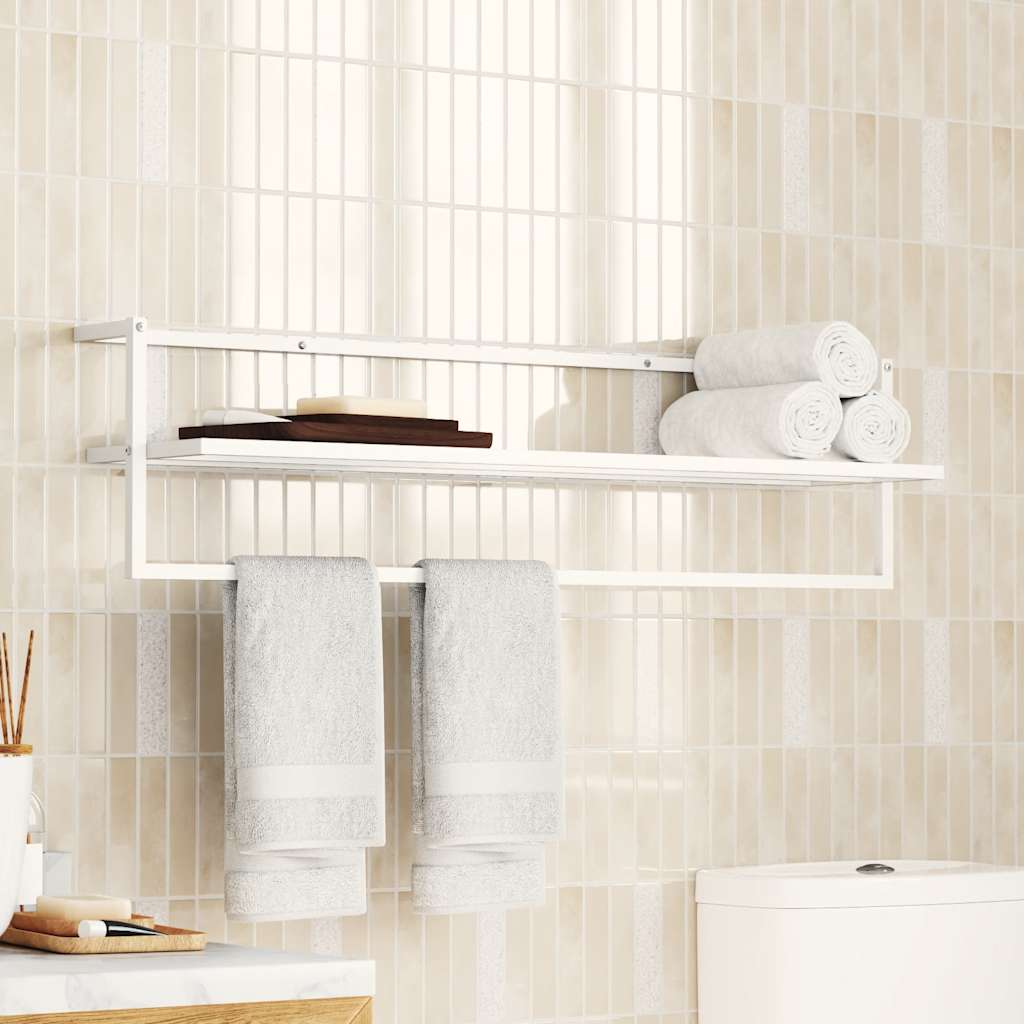 Pyyheteline valkoinen 95x25x22 cm rauta