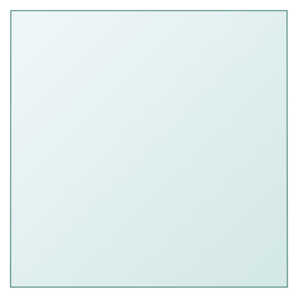 Pöytälevy läpinäkyvä 50x50 cm karkaistu lasi