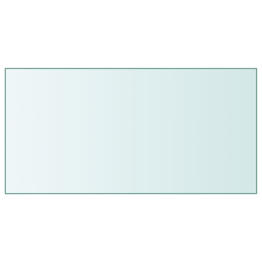 Pöytälevy läpinäkyvä 50x100 cm karkaistu lasi