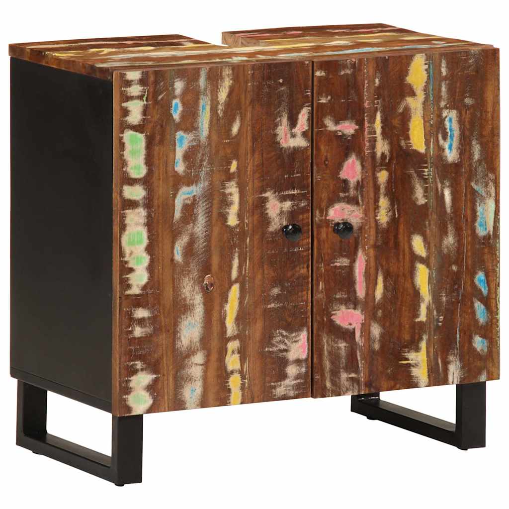 Pesuallaskaappi 62x33x58 cm kierrätetty täyspuu ja tekninen puu