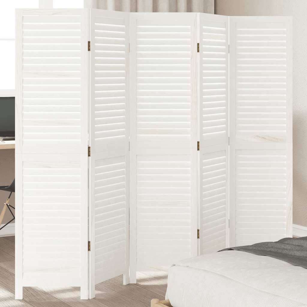 5-Paneelinen tilanjakaja valkoinen täysi keisaripuu