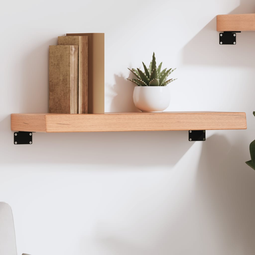 Seinähylly vaaleanruskea 60x20x6 cm käsitelty täystammi