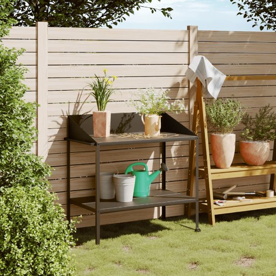 Kasviteline antrasiitti 100x54,5x100 cm galvanoitu teräs