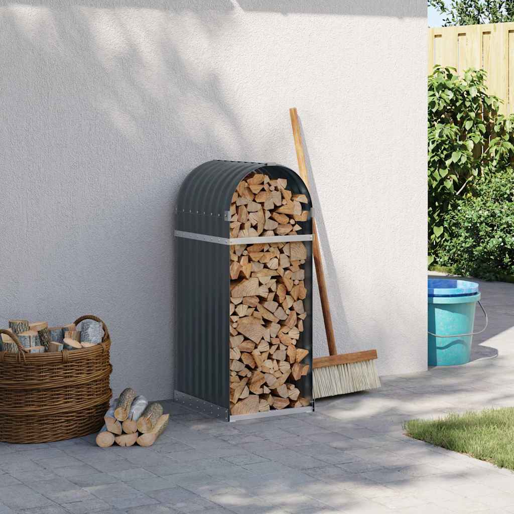Polttopuuteline antrasiitti 40x45x100 cm galvanoitu teräs