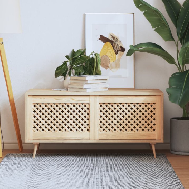 Kaapin ovet ristikkomuotoilu 2 kpl 59,5x39,5 cm täysi mänty