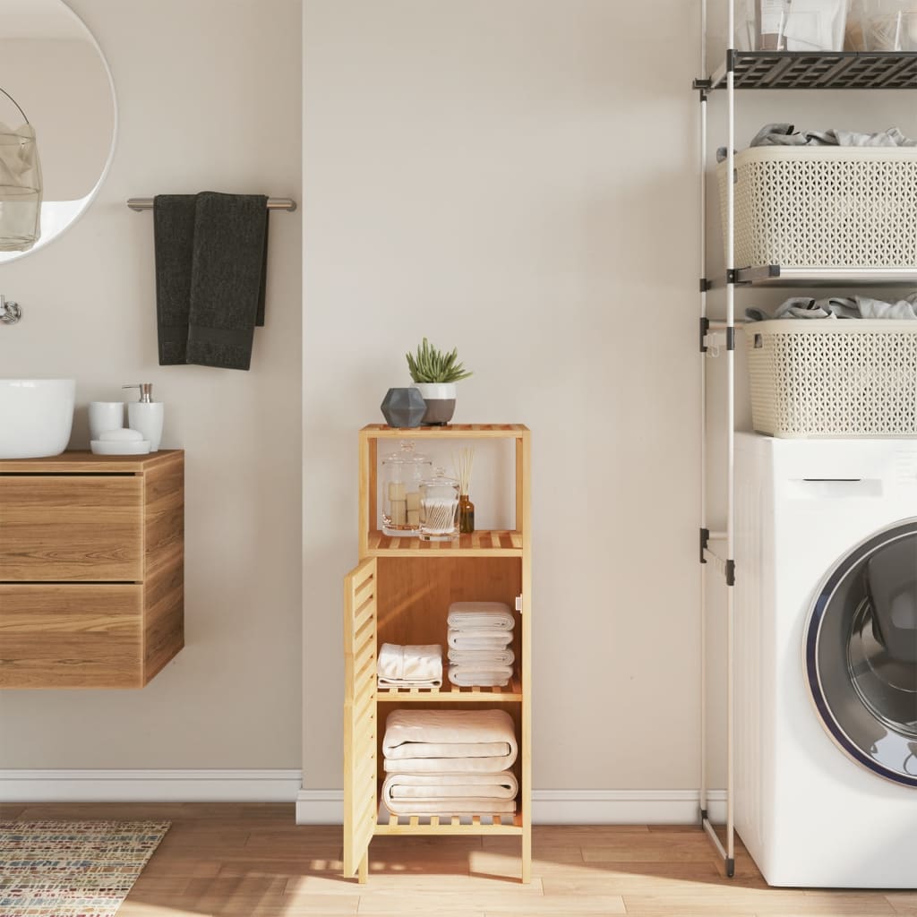 Kylpyhuonekaappi hyllyllä 36x33x87 cm bambu