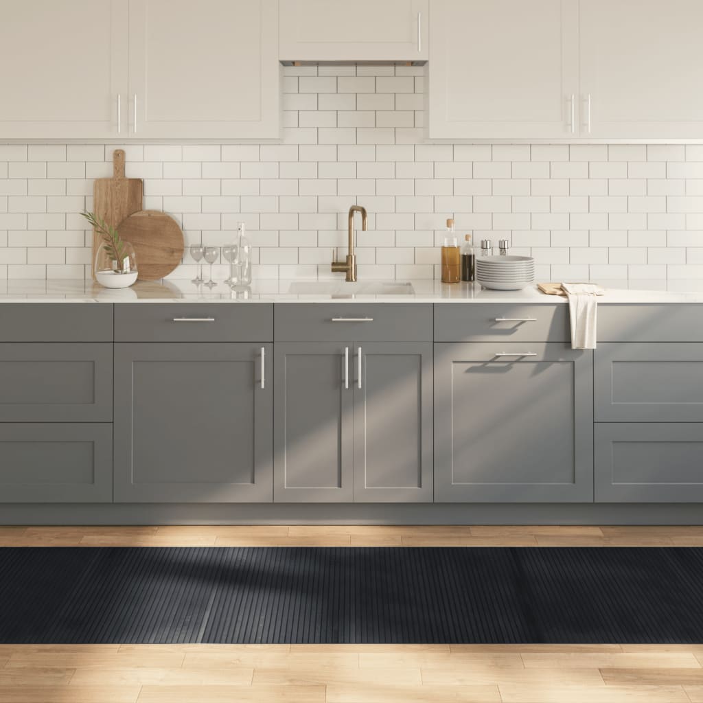 Matto suorakaide musta 80x300 cm bambu